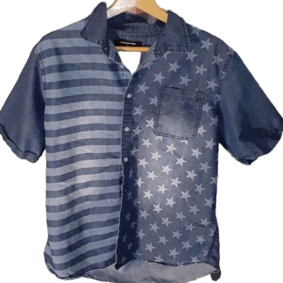 HOLLYWOOD THE JEAN PEOPLE Men's‎ Patriotic SHIRT🌈5 for $25 - Picture 1 of 4